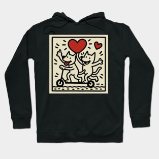 Funny Keith Haring, Dogs lover funny Hoodie